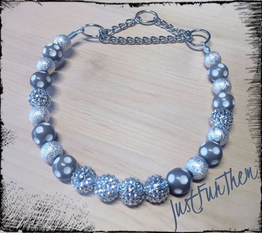 Silver and Grey Collar